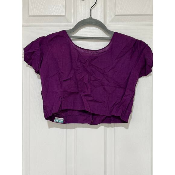 Gorgeous Vintage Purple Silk Sari Saree Silk 70s 1970s Sewing India - Picture 5 of 11